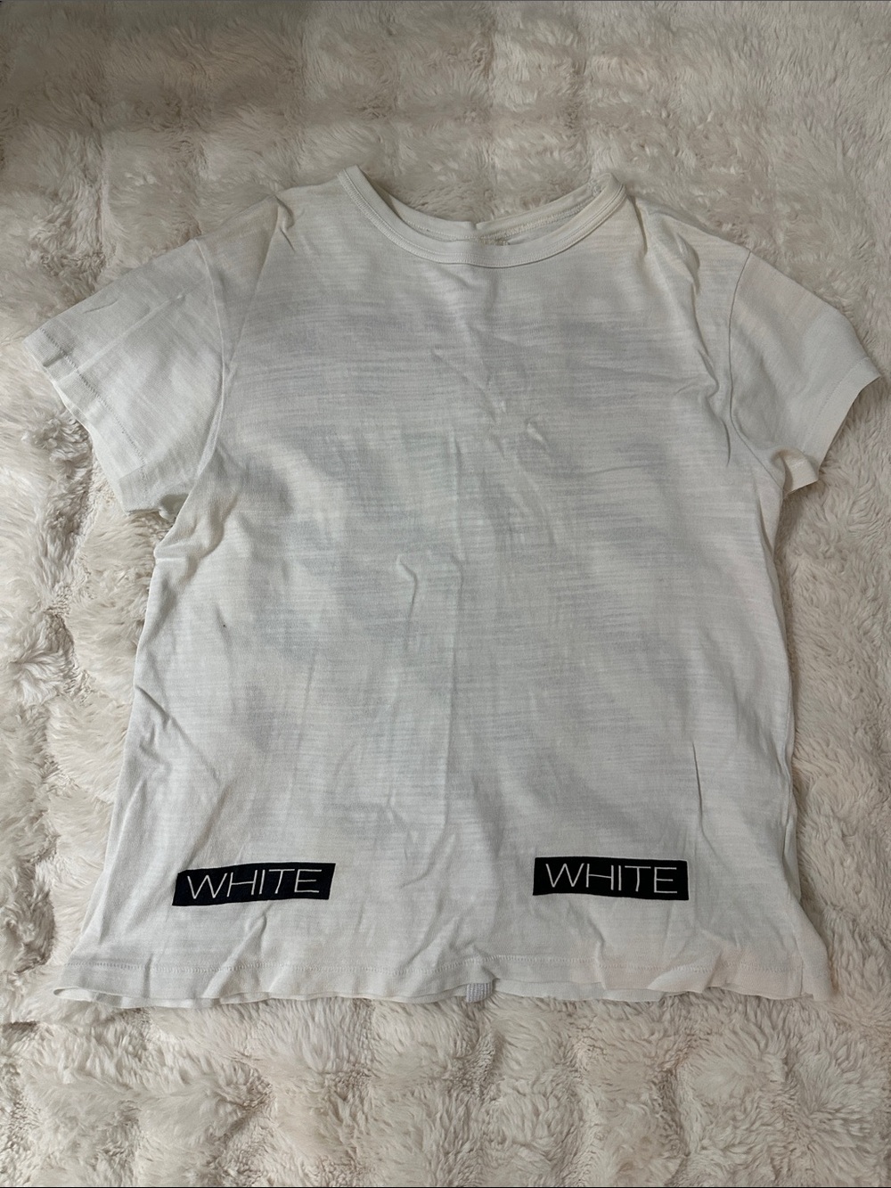 Off-White White Short Sleeve Logo Tee